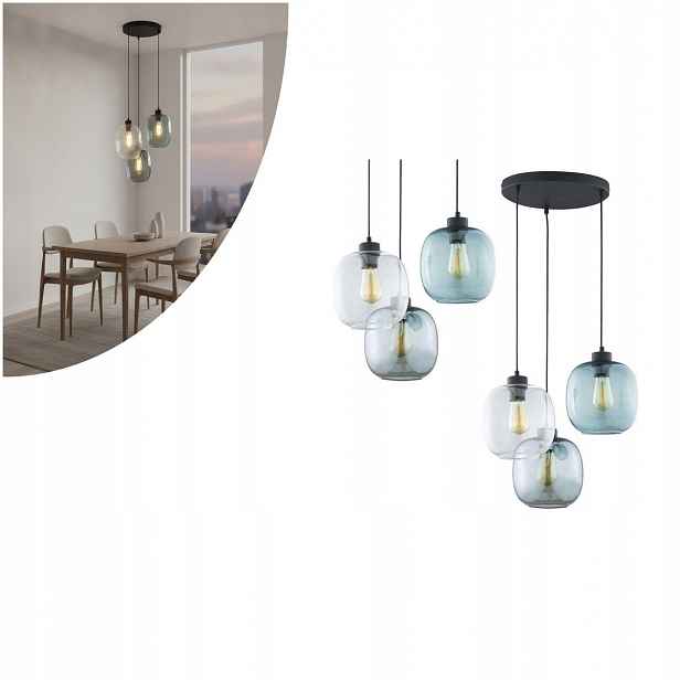 Černá závěsná lampa Elio moderní nad jídelní stůl Tk Lighting