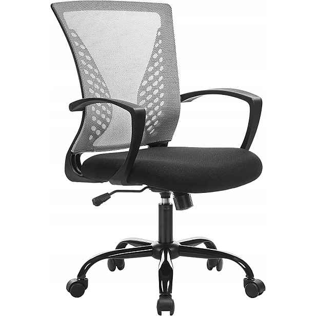 Kancelářská židle Songmics OBN022G01 ergonomická šedá