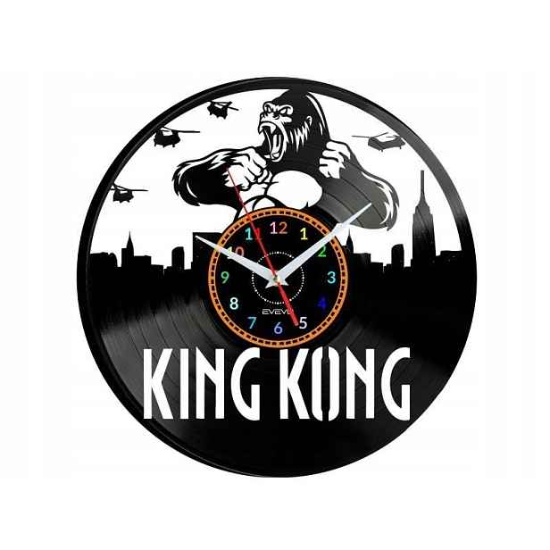 King Kong Dárek Originální dekorace do domu Hodiny z vinylové desky