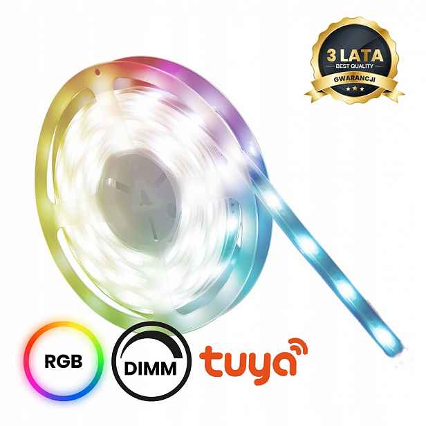 Led pásek Rgb Cct Smart Tuya WiFi 5 m IP65 12V Eko-Light EKSM7690 stmívatelný