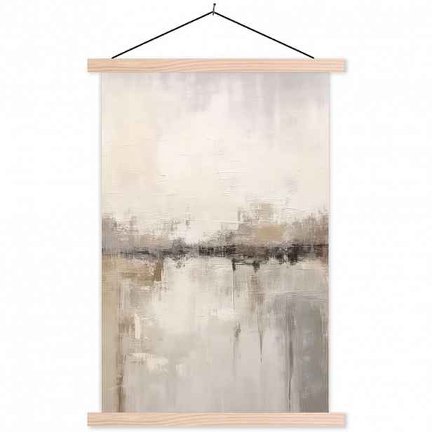 MuchoWow PLAKÁT S MAGNETICKOU LIŠTOU Moderní umění - Abstraktní - Béžová 40x60 cm