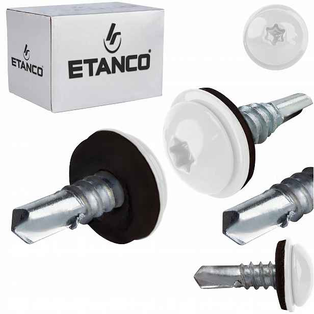 Šrouby do kovu Torx 5 mm 5,5 x 19 mm Ral 9010 250 ks Etanco GT5 Ph Z14