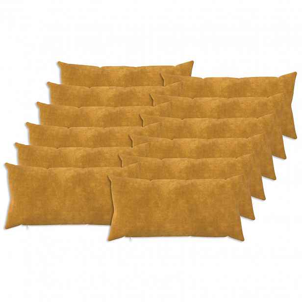 vidaXL Povlak na polštář 12 pcs HEERLEN Žlutá 40 x 80 cm
