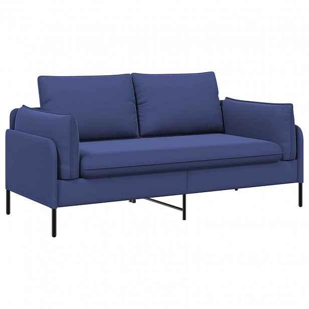 vidaXL Sofa pro dvě osoby Pro 2 osobu Policová modrá 188 x 81 x 89 cm
