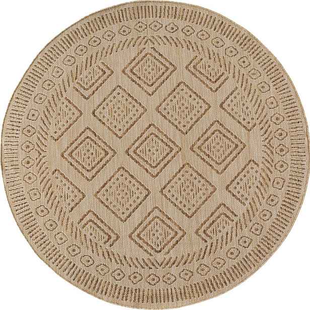 Béžový kulatý vnitřní a venkovní koberec ø 160 cm Mira 1452 – Ayyildiz Carpets