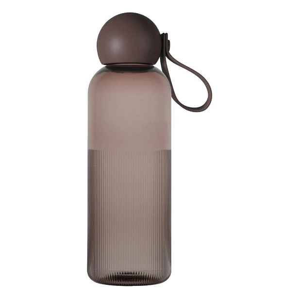 Hnědá cestovní lahev z recyklovaného plastu 650 ml Ture – Sagaform