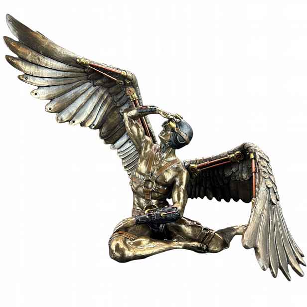 Socha, figurka Steampunk Sedící Okřídlený Akt Veronese WU77045A4