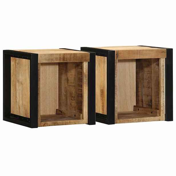 vidaXL Noční stolky 2 ks 40x35x40 cm hrubý mangovník