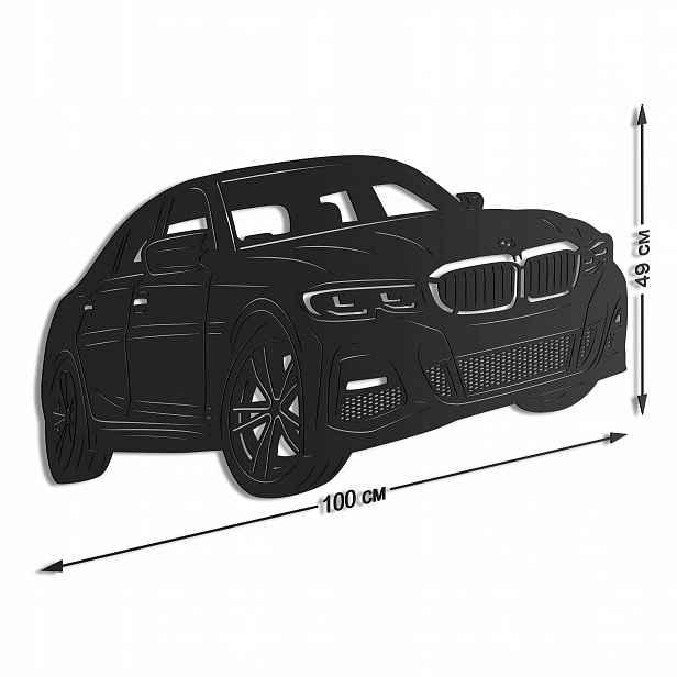 Dřevěný 3D obraz Bmw 3 Nástěnná Dekorace Dárek