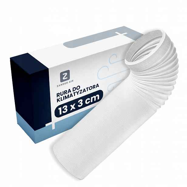 Trubka Pro Přenosnou Klimatizaci 13 cm 3 m Bílá Flexibilní Hadice Pro Klima