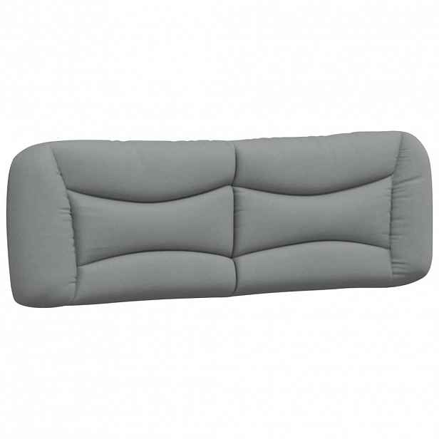 vidaXL Polštář na čelo postele Hvar světle šedý 152 cm textil