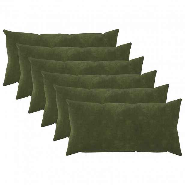vidaXL Povlak na polštář 6 pcs HEERLEN Zelená 40 x 80 cm