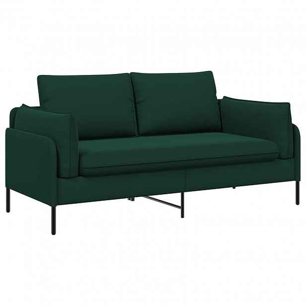 vidaXL Sofa pro dvě osoby Pro 2 osobu Tmavě zelená 188 x 81 x 89 cm