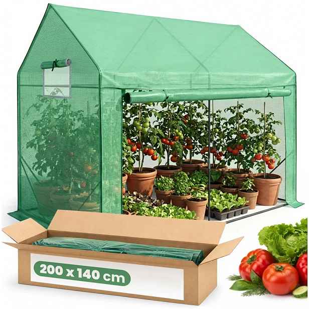 Zahradní foliovník 200x140x200 cm LUMPAN - zelený