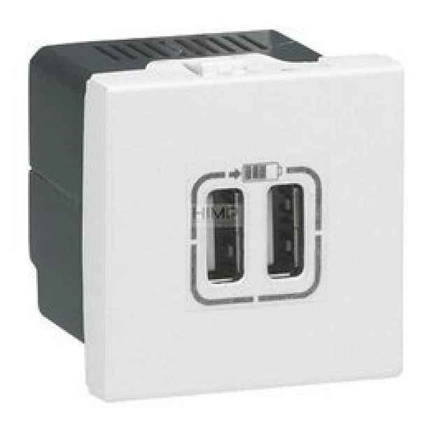 Nabíječka 2 x Usb 2400 mA Typ-A Typ-A Bílá