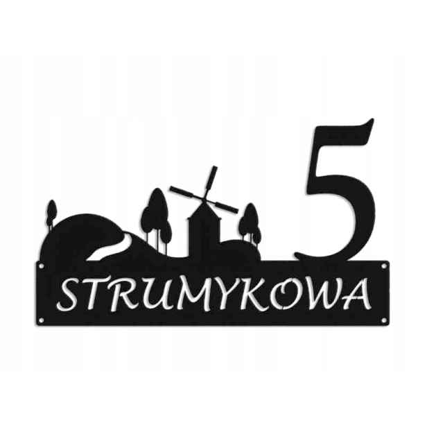 Číslo Na Dům 60 cm Tabule Adresa Ocel 2 mm Strumyková ul.
