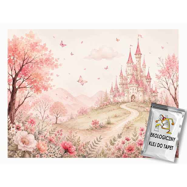 Fototapeta Flizelina Pohádka Zámek Palác Květiny Motýli 208x146 130g