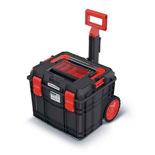 Prosperplast Kufr na nářadí CEBLOCCK ALLU LOG 45 x 38 x 38,8 cm černo-červený