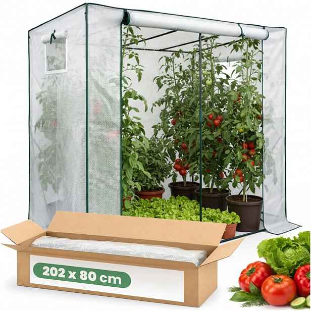 Zahradní foliovník 202x80x170 cm LUMPAN - bílý