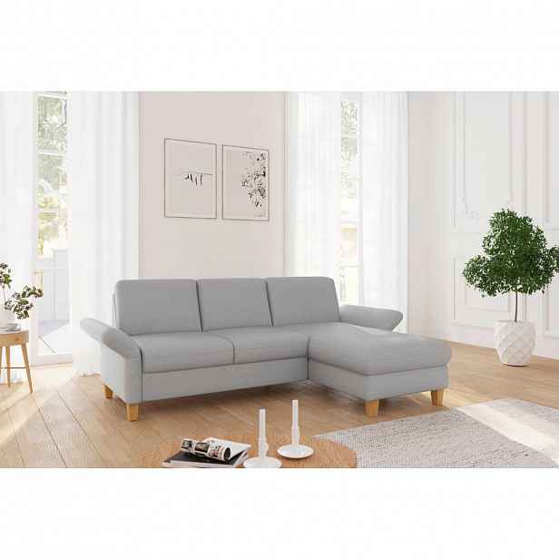 Sit & More ROHOVÁ SEDAČKA, textil, světle šedá