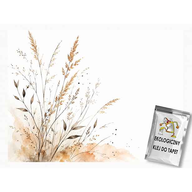 Fototapeta Flizelina Rostlinnost Tráva Listy Béžová Hnědá Boho 208x146 130g