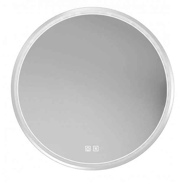 kielle Idolio - Zrcadlo s LED osvětlením a vyhříváním, průměr 59 cm, chrom 50324013