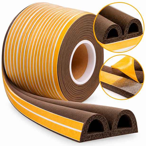 Samolepicí Těsnění Dveří Okenní Rolka Epdm D 100 m Hnědá