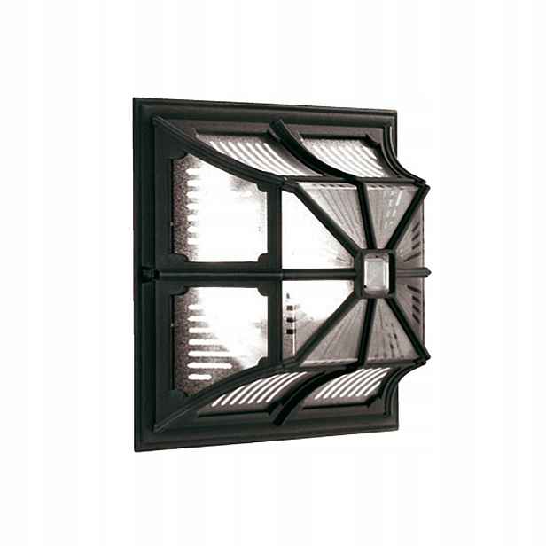 Venkovní stropní nástěnná lampa klasická skleněná čtverec 30 cm Elstead