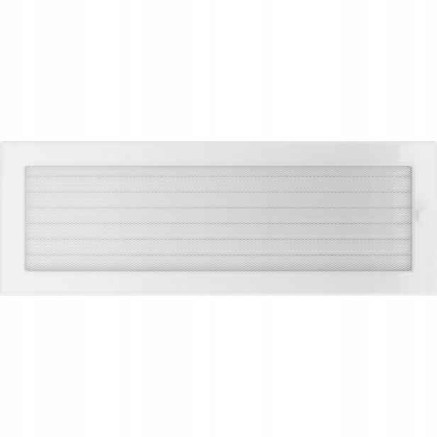 Ventilační mřížka do krbu 17x49 bílá s žaluzií
