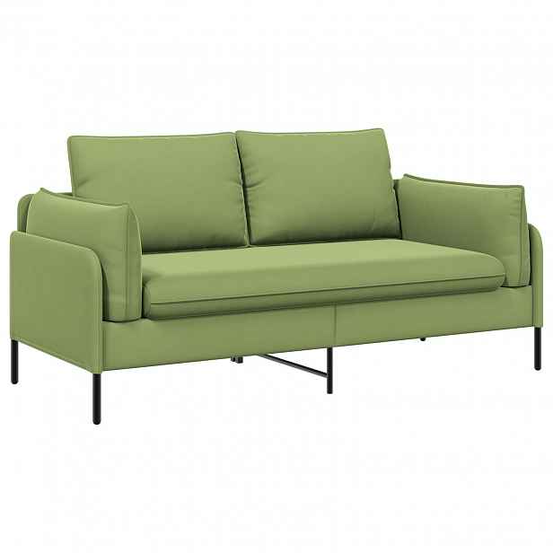 vidaXL Sofa pro dvě osoby Pro 2 osobu Světlá zelená 188 x 81 x 89 cm