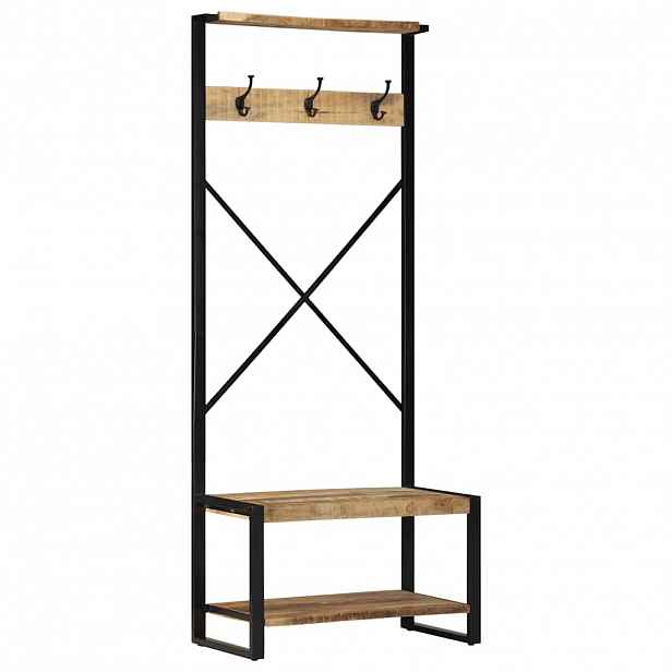 vidaXL Věšák na oblečení 80x40x190 cm Masivní hrubé dřevo Mango
