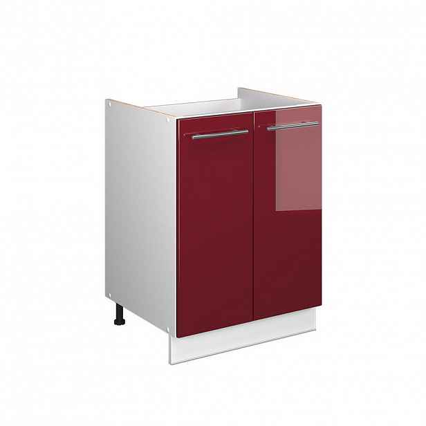 Vicco SKŘÍŇKA POD DŘEZ Fame-Line, Bordó červená vysoký lesk/Bílá, 60 cm