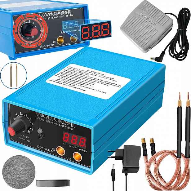 Bodová Svařovací Stroj Pro Články 1200A 5000W 0.1-0.15MM 4000MAH 7.4V Přenosný