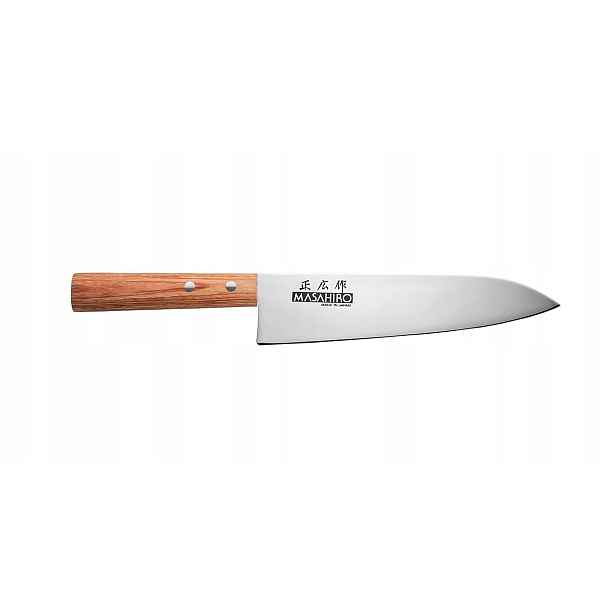 Japonský nůž Masahiro Sankei Gyuto 180 hnědý