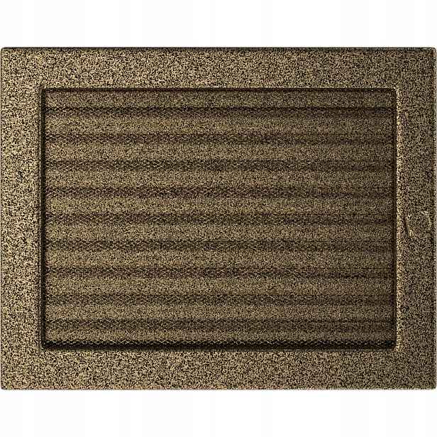 Ventilační mřížka 22x30 černo-zlatá s žaluzií