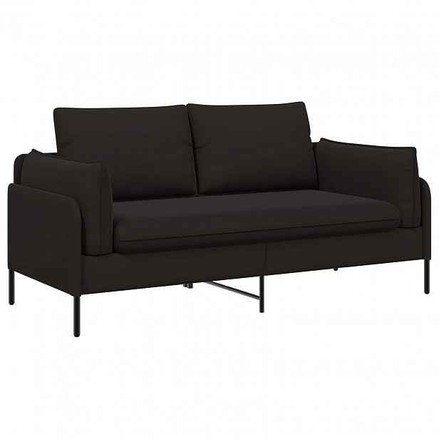vidaXL Sofa pro dvě osoby Pro 2 osobu Černá 188 x 81 x 89 cm Samet