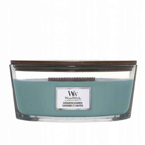 WoodWick Evergreen Cashmire Elipsova svíčka