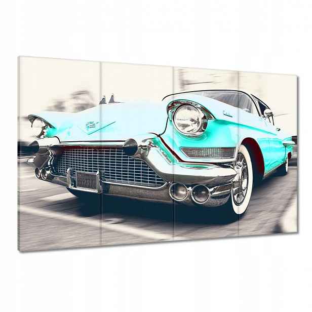 Obrazy 120x80 Tyrkysový Cadillac