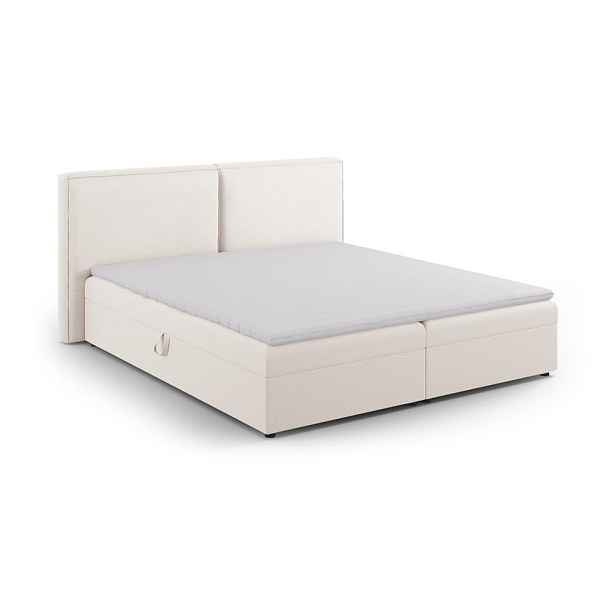 Krémová boxspring postel s úložným prostorem 140x200 cm Arendal – Cosmopolitan Design