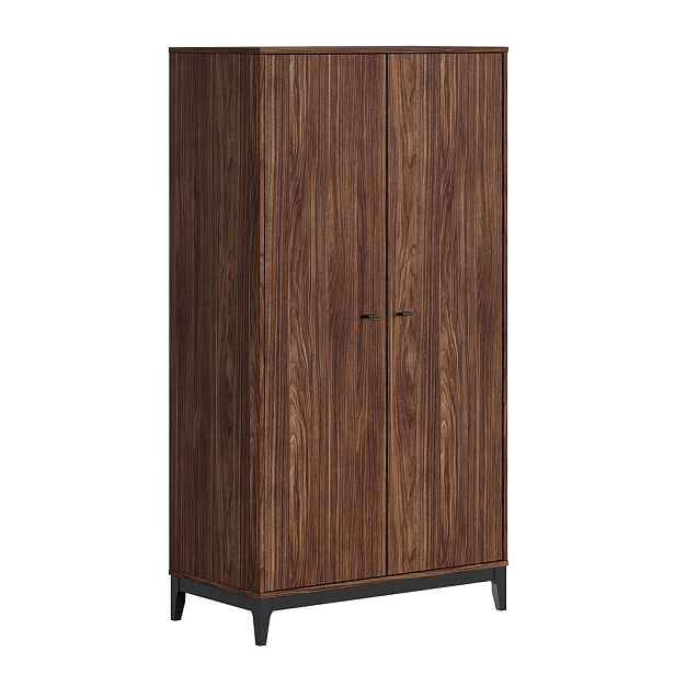 Šatní skříň v dekoru ořechu v tmavě přírodní barvě 100x190,5x55 cm Ilyas – Vipack