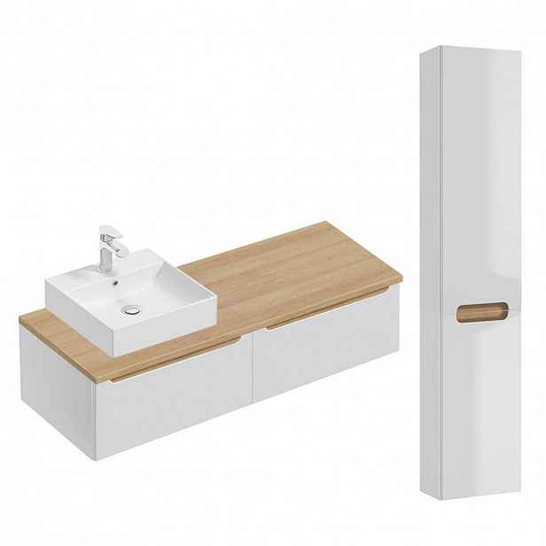 Petits-meubles KOUPELNOVÝ NÁBYTEK 120cm Livia 2er-Set Bílá