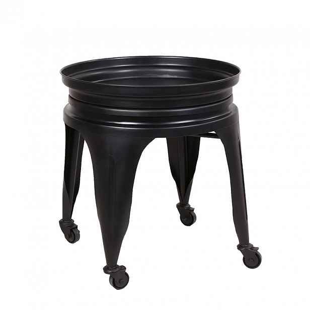 Kovový Stůl Styl Retro Černý 51 cm Kurýr 9,90