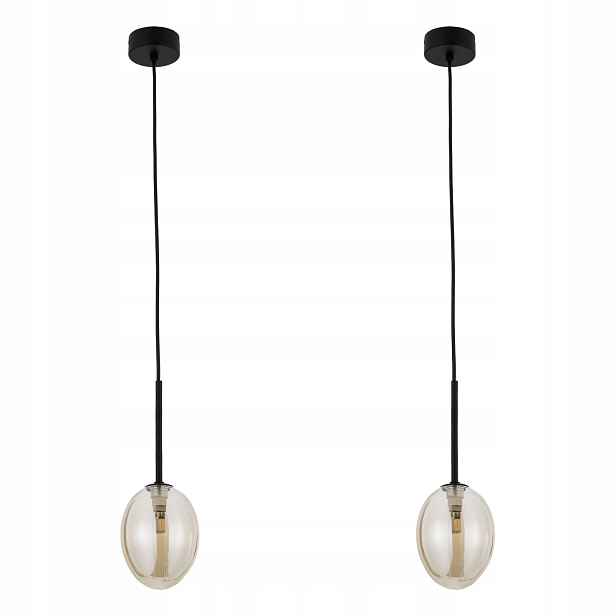 Tk Lighting Sada 2x Závěsné svítidlo Černá Kov G9 8W Regulovatelné