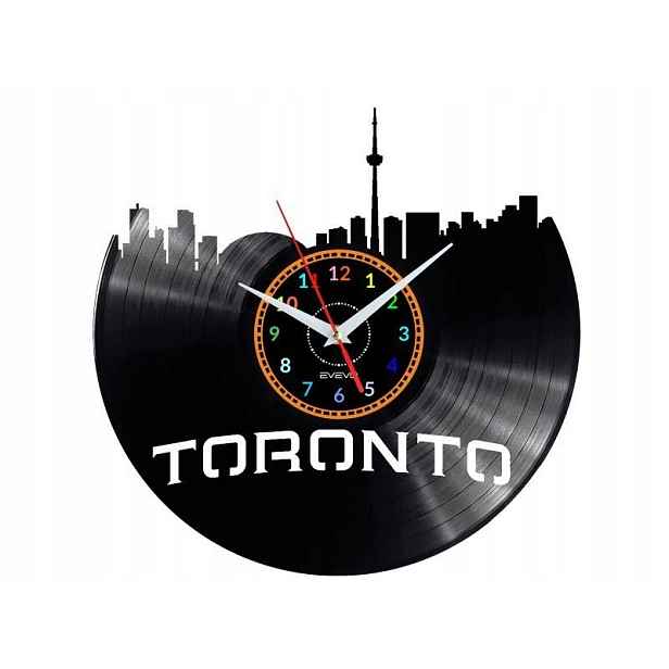 Toronto Dekorativní Nástěnné Hodiny, Moderní Vinylová Deska Jako Dárek