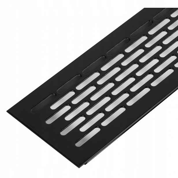 Ventilační Mřížka Alu Černá Nábytková, Pod Ledničku 80x480 mm Amix Gtv x10