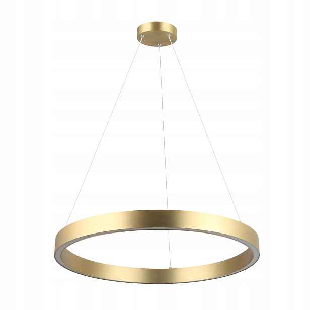 Závěsná Led lampa zlatá kulatá 60 cm do obývacího pokoje teplá barva Light Prestige