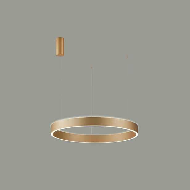 Brasco, Moderní, dekorativní, zlatá závěsná lampa, Led, 60W, 4500LM