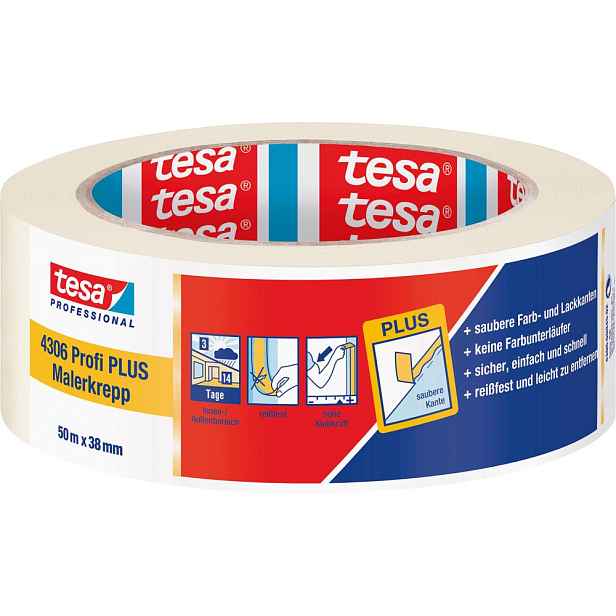 Papírová malířská páska 30 mm x 50 m Premium 4306 Tesa 10 ks