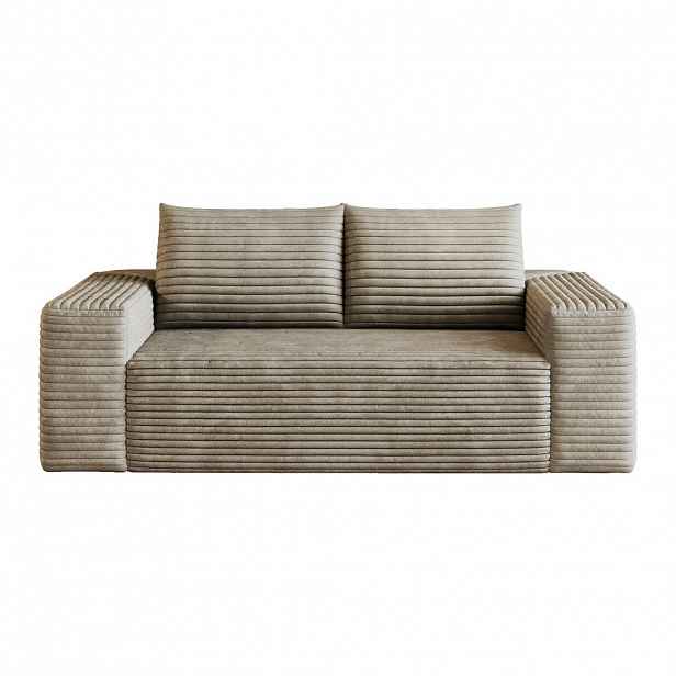 Urban Meuble POHOVKA Velbloudí z manšestru, 180 cm, hluboké sezení