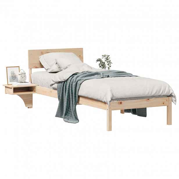vidaXL Rám postele s čelo Hnědá 75 x 190 cm Masivní borové dřevo